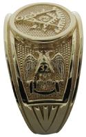 Past Master Masonic ring with double eagle 32nd