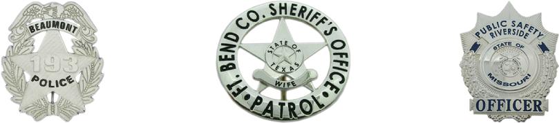 custom sterling silver police badges